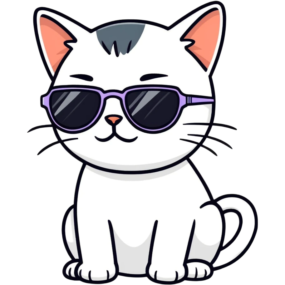 Cat with sunglasses emoji