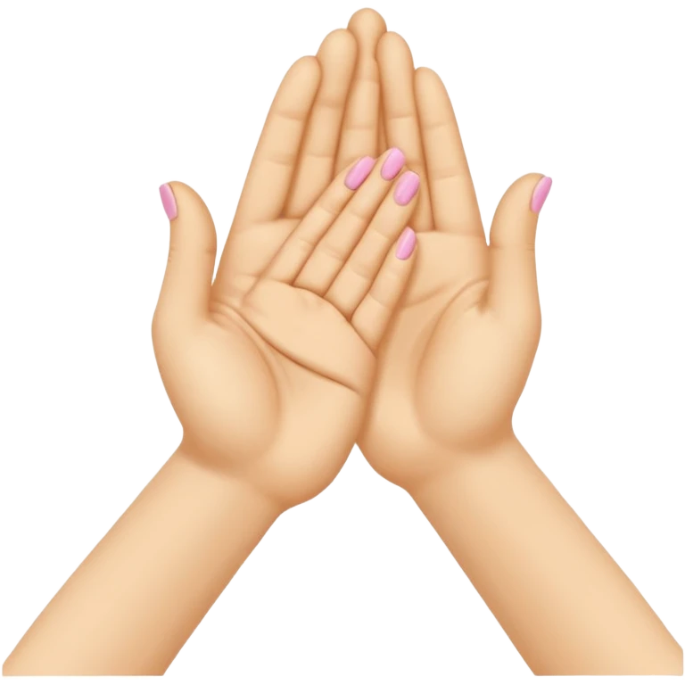 Due mani in posizione di mudra, posizione del potere emoji