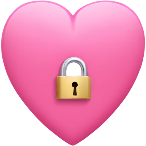 pink heart-shaped lock and key emoji