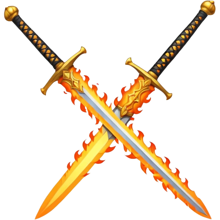 sword on fire emoji style
- Designs that remind you of the blade of Japanese animation extinction emoji