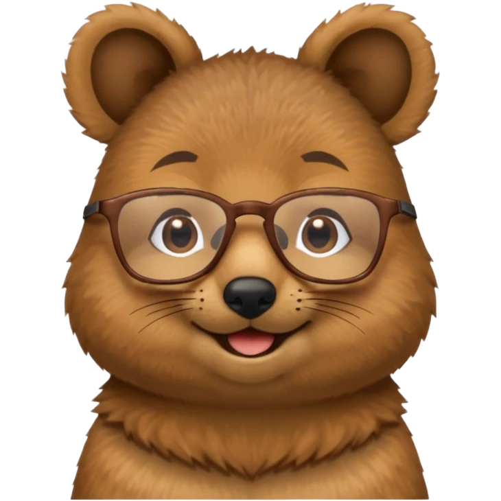 work with desktop quokka wearing glasses emoji