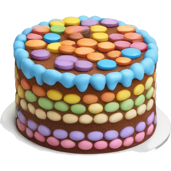 Smarties cake emoji