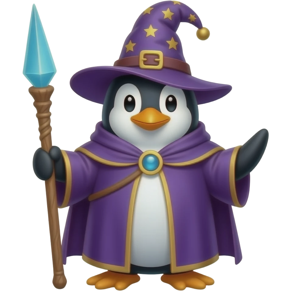 Penguin Wizard emoji