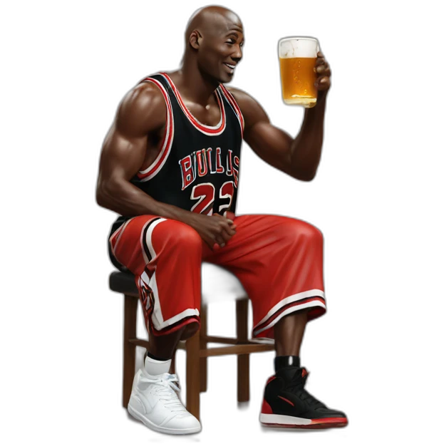 Michael Jordan drinks thé beer emoji
