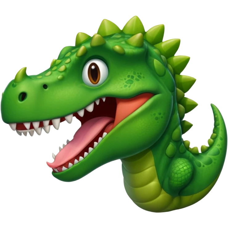 Dinosaur sticking its tounge out emoji