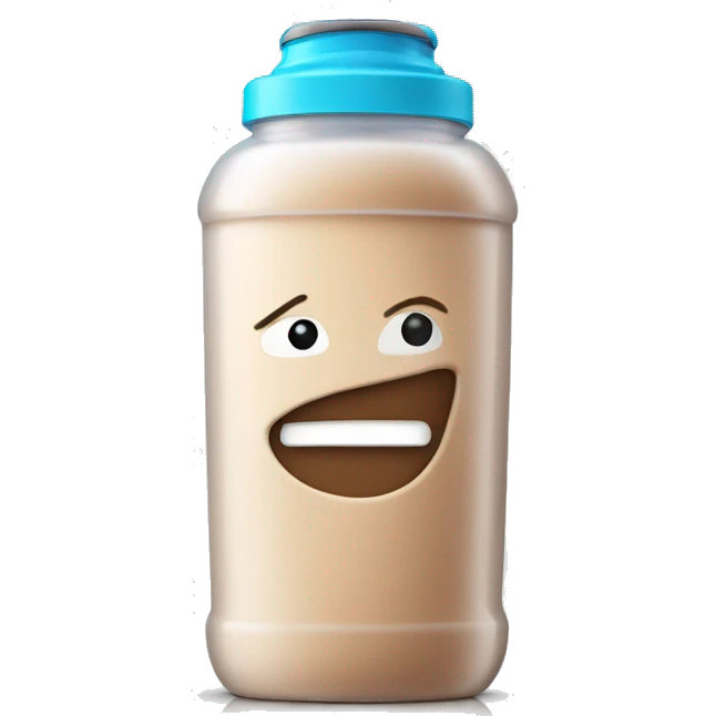 Protein shake in a shaker bottle emoji