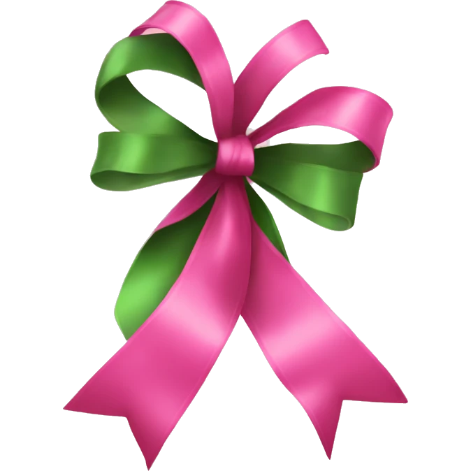 Pink Christmas ribbon emoji
