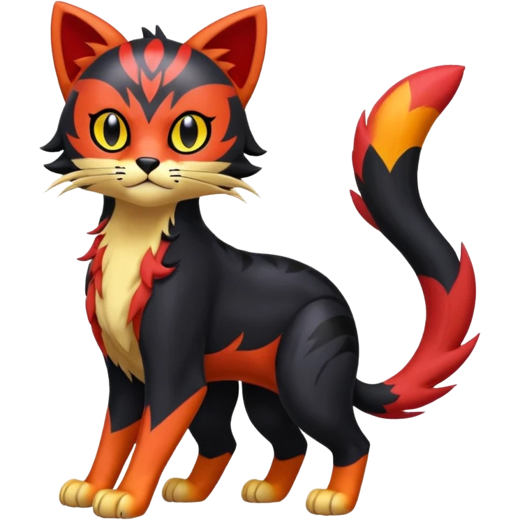 Liepard-Litten-Sprigatito-Pokémon-fusion-creature (full body) emoji