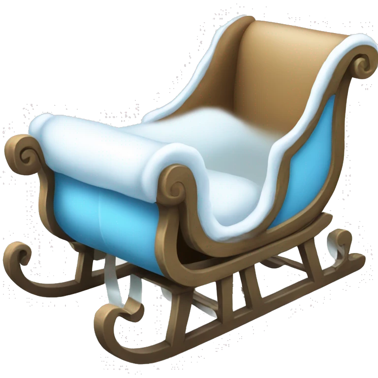 Snow light blue sleigh  emoji
