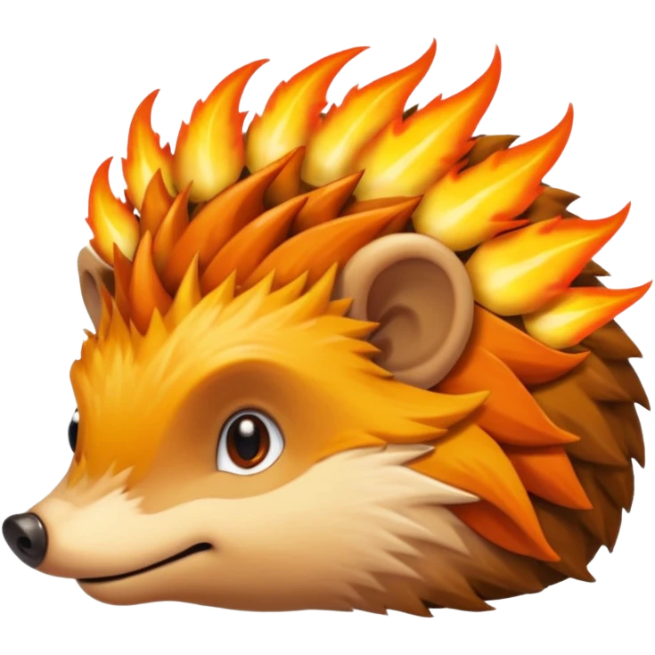 fire bender hedgehog  emoji