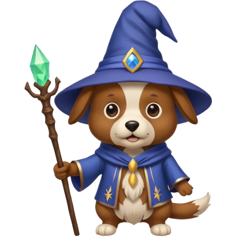 Dog wizard emoji