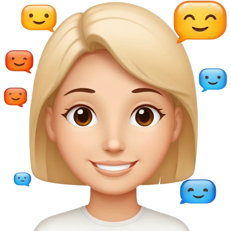smiling face with balanced thought bubbles of work and relaxation emoji