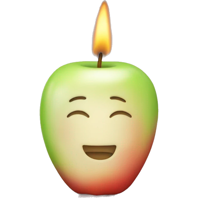 Apple candle emoji