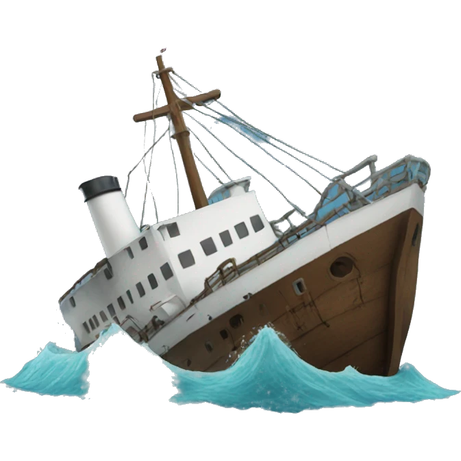 Sinking ship emoji