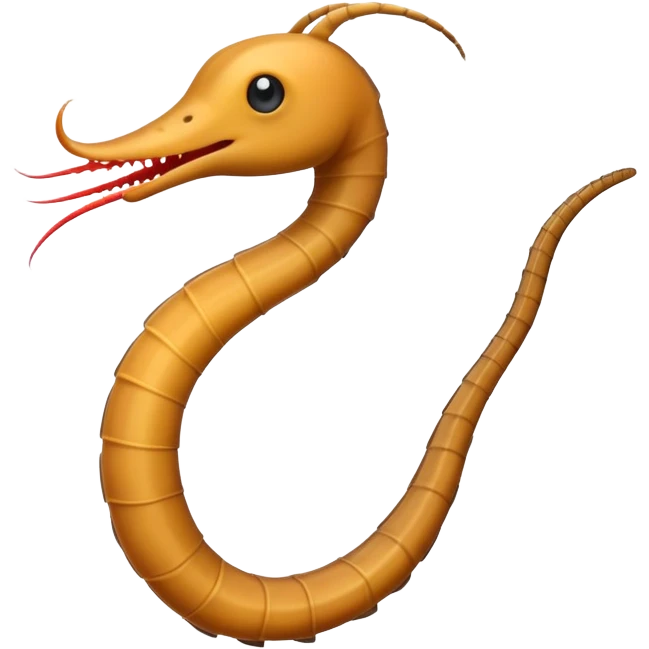 A funny Pipefish wiggles through emoji
