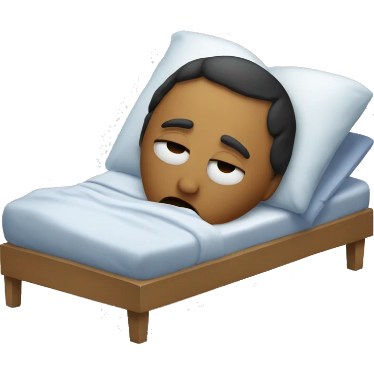 Sick in bed emoji