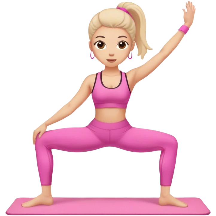 Pilates pink emoji