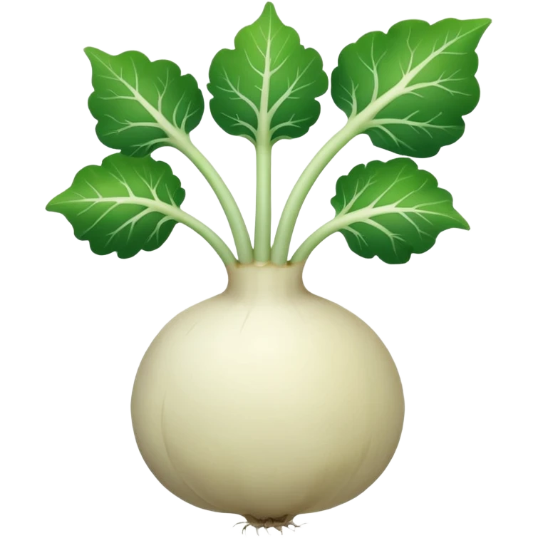 white turnip icon. Transparent background emoji