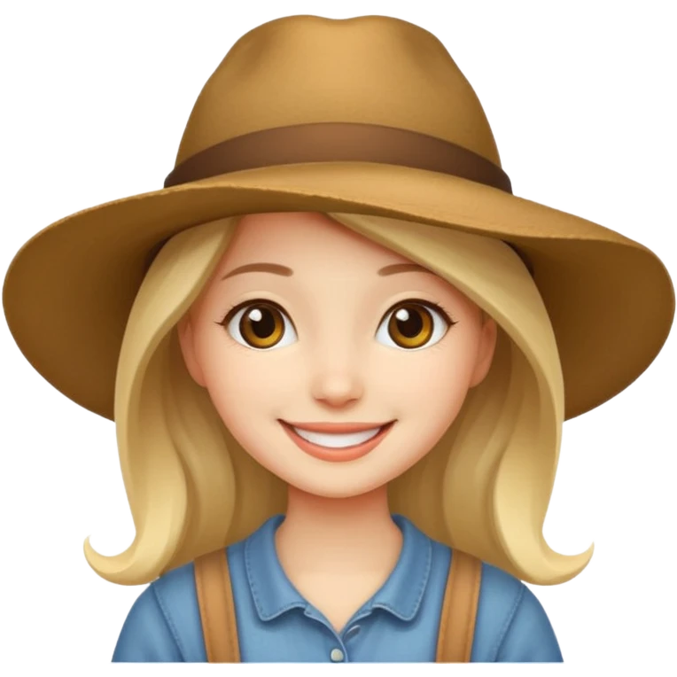 Wide Brim Hat Girl emoji