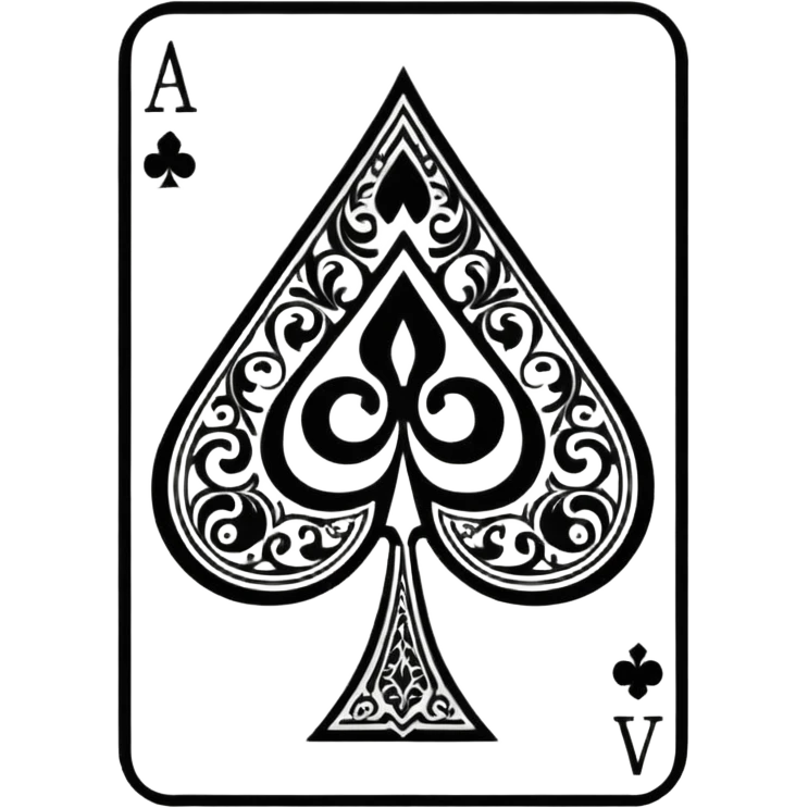 playing card ace of spades emoji