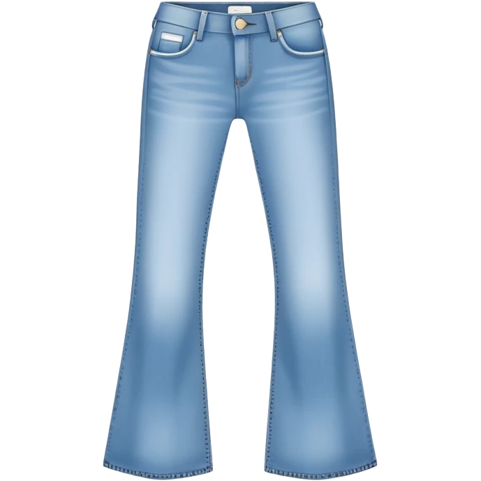 Y2K low rise flared jeans emoji