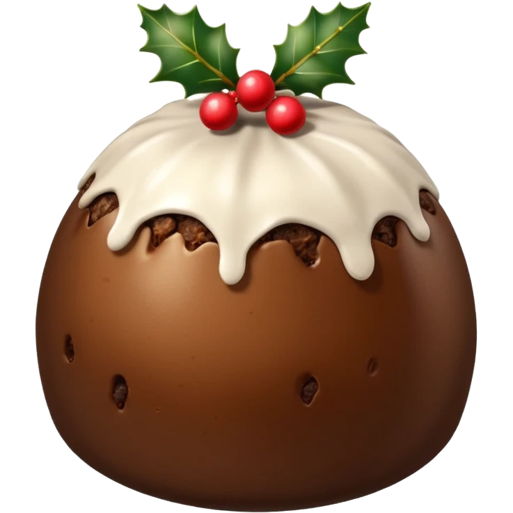Christmas pudding emoji
