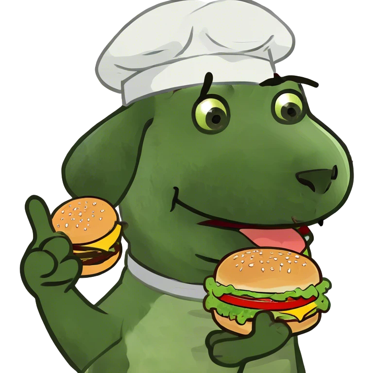 Dog in a burger  emoji