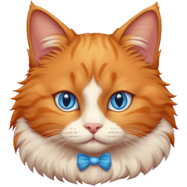 a ginger cat with blue eyes emoji