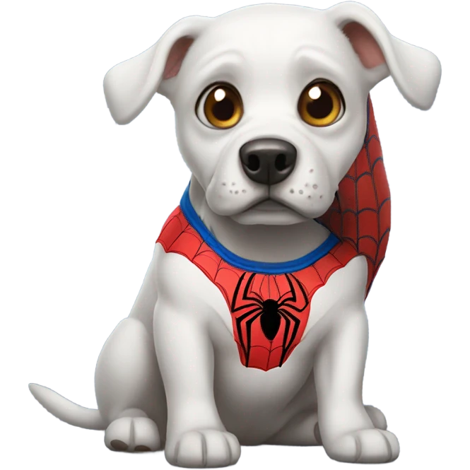 Dog as spider man emoji