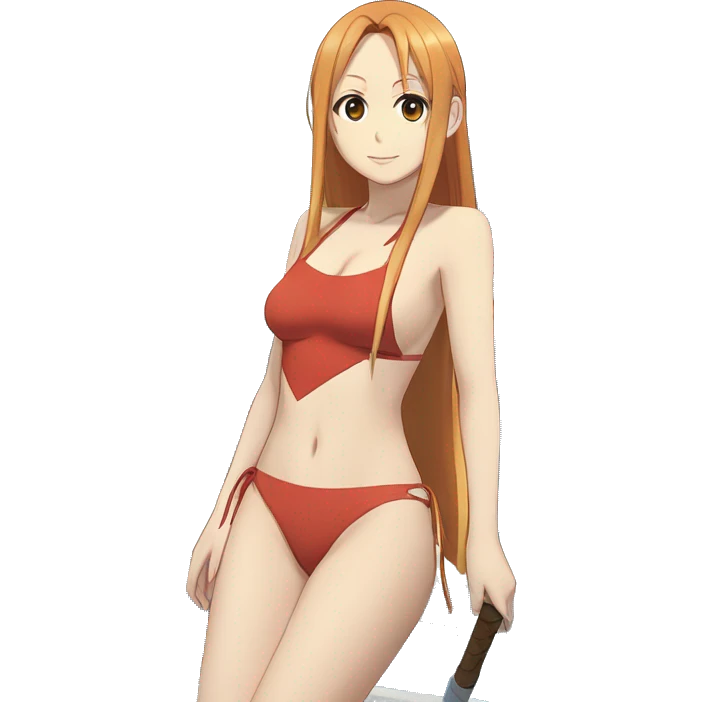 full body Asuna anime sword art online one piece swim suit  emoji