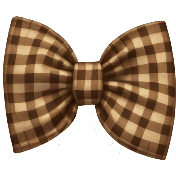 brown plaid bow emoji