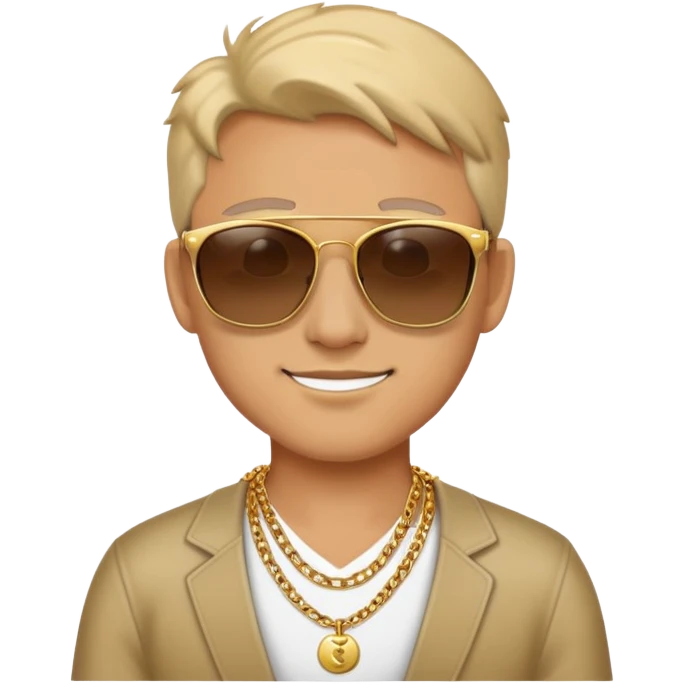 Rich lamb wearing sunglasses and gold necklace 
 emoji