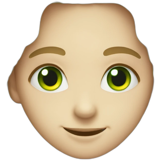 Smiley with smile and Green eyes emoji