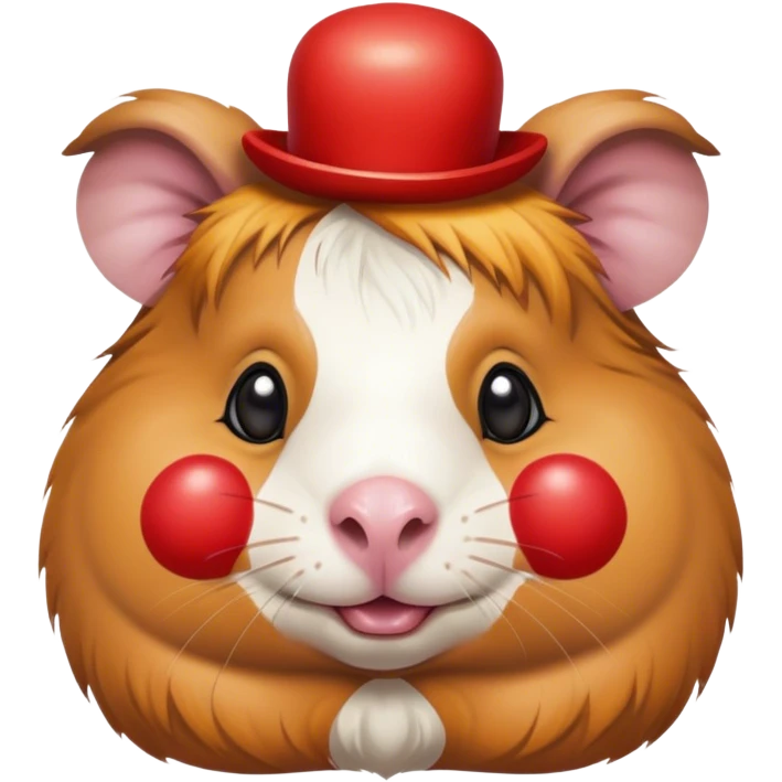 Guinea pig with clown makeup  emoji