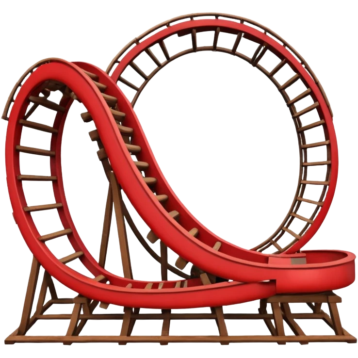 red roller coaster emoji