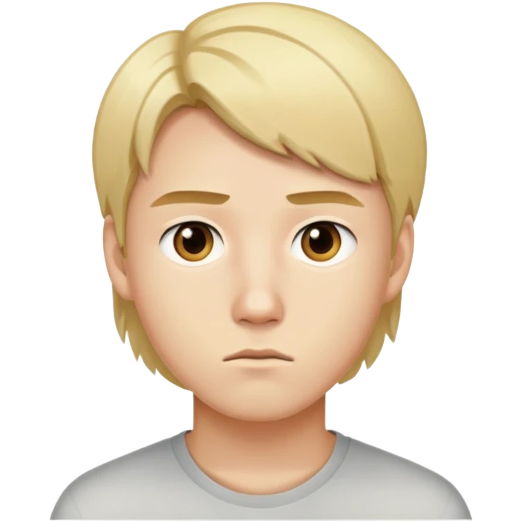 "- Nam
- 20 tuổi
- Da trắng
- Tóc vàng
- nghiêm túc
" emoji