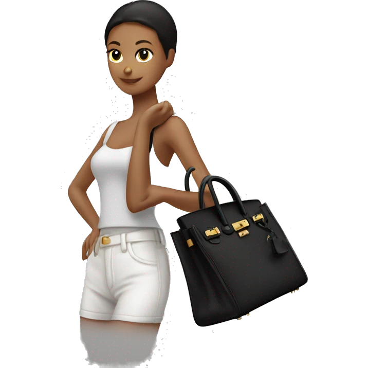 Birkin bag black emoji