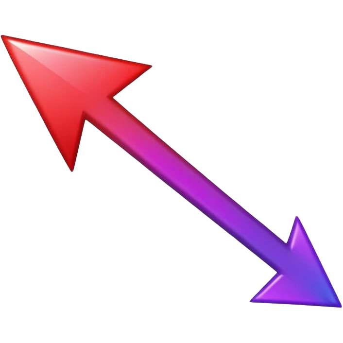 color gradient between red and purple glitter arrow right emoji
