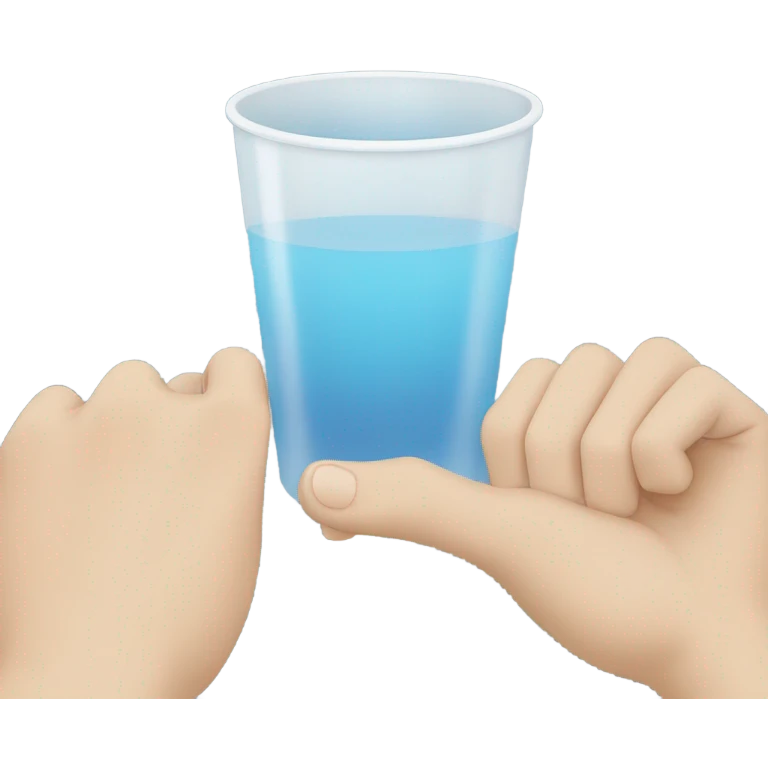 water cup with finge emoji