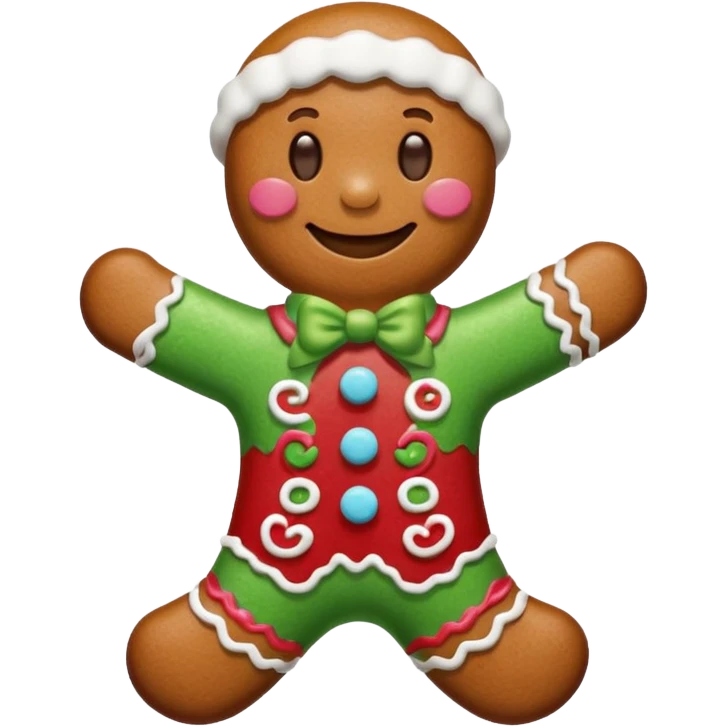 christmas gingerbread man emoji