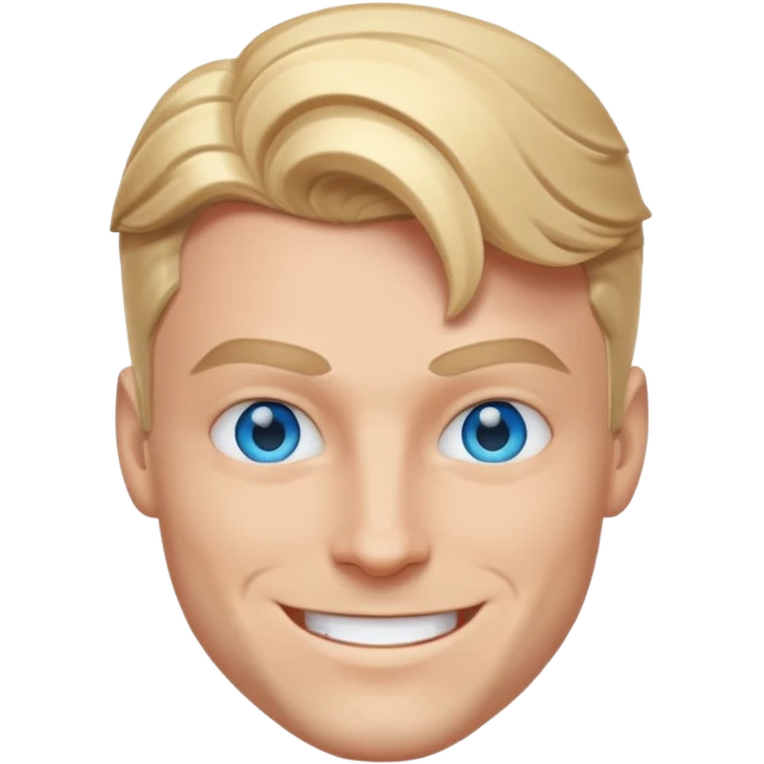 Male superhero head happy emoji