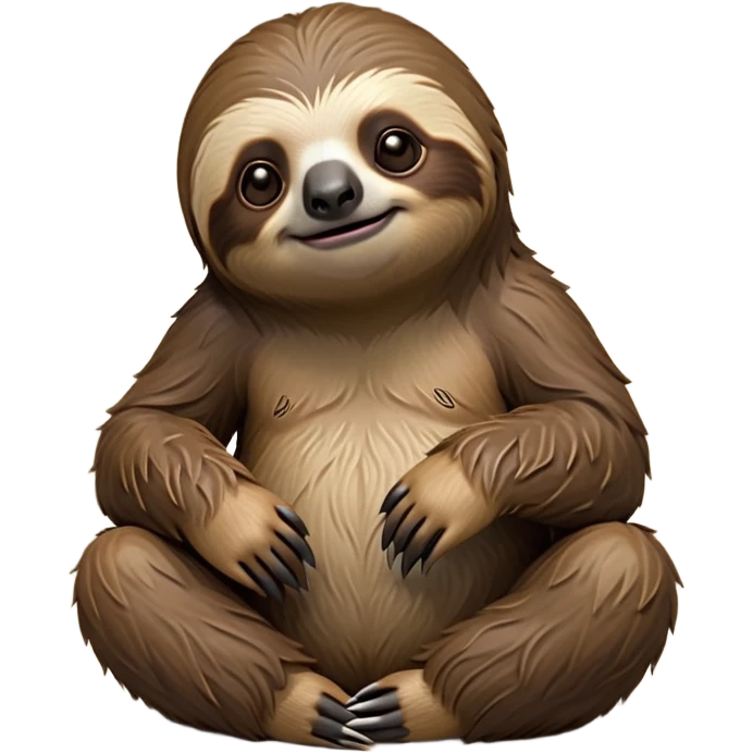 cinematic-sloth-realistic-full-body-sitting-emoji,-long-curved-claws-clinging,-thick-shaggy-brown-fur-slightly-ruffled,-head-tilted-dramatically,-slow-blinking-eyes-filled-with-serene-wisdom,-simplified-yet-realistic-focused-features,-highly-detailed,-glowing-with-an-almost-sarcastic-glow emoji