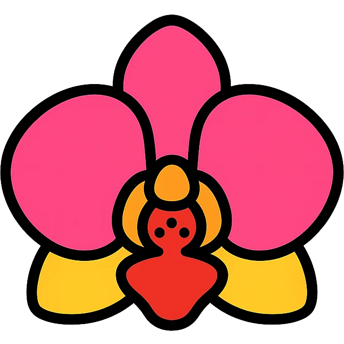 orchid flower icon emoji