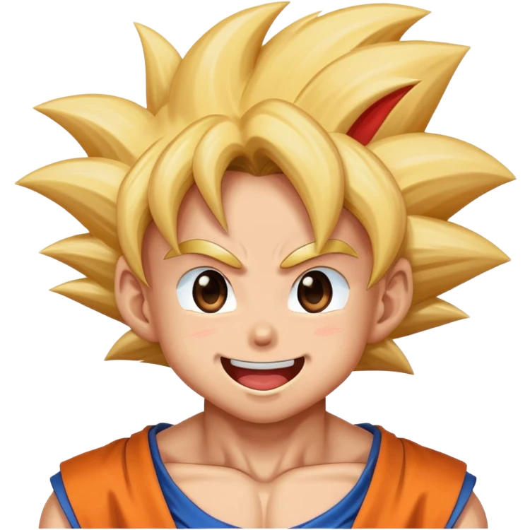 Goku send a kiss emoji