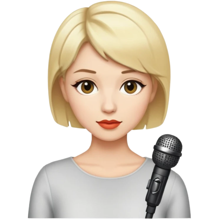 Female singer short blonde hair  emoji