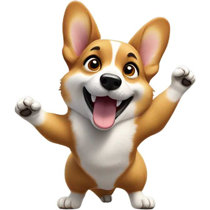 Corgi clapping paws emoji