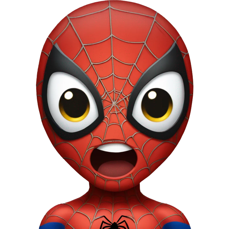 spiderman whit happy face  emoji