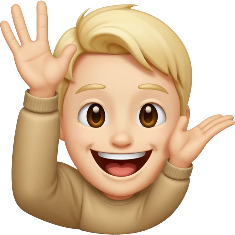 Laughing emoji hand  emoji