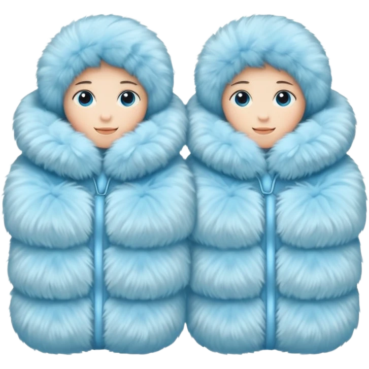 pastel blue winter muffs fluffy emoji