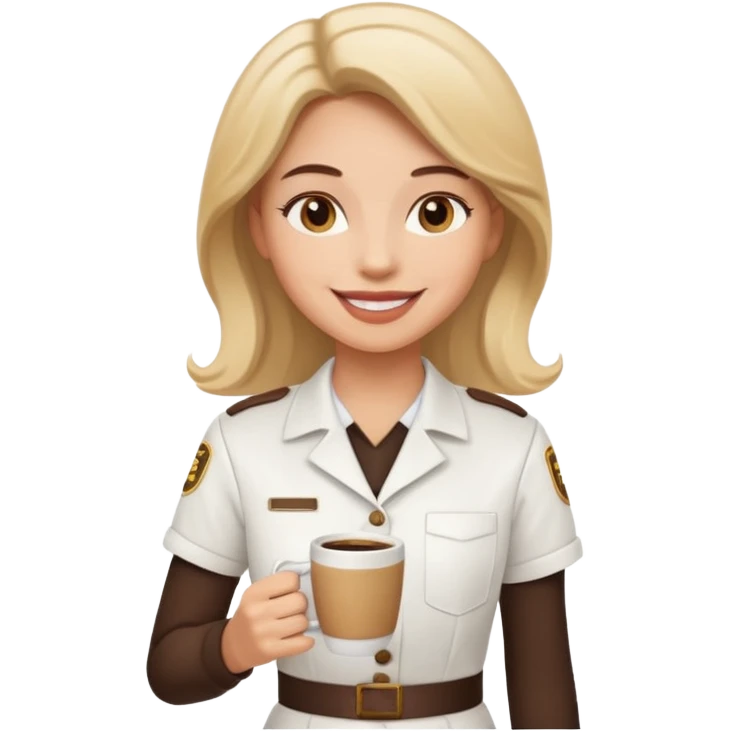 waiteress holding coffee emoji